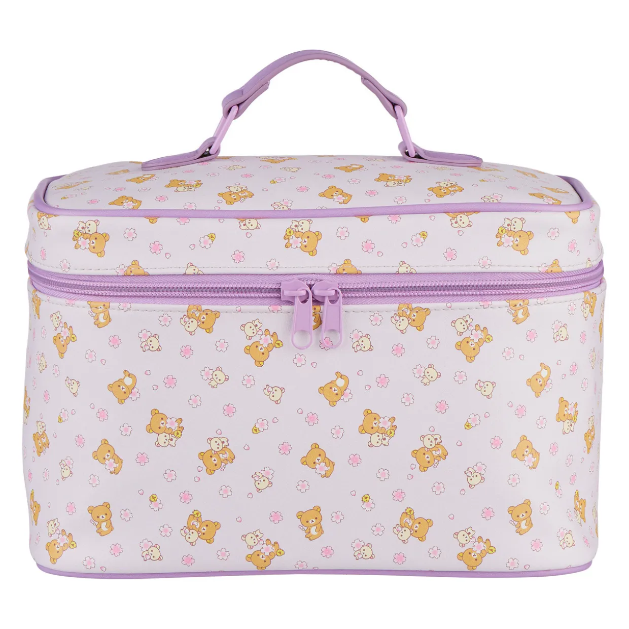 Rilakkuma Cherry Blossom Cosmetic Bag - Purple | Beauty | Apparel