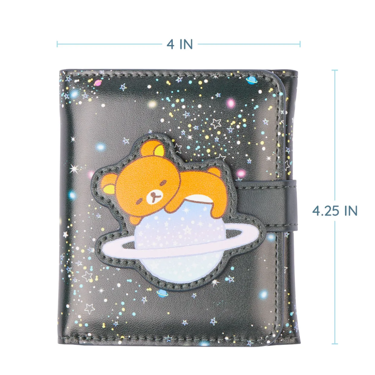 Rilakkuma Space Pu Leather Tri Fold Wallet Pouch | Apparel