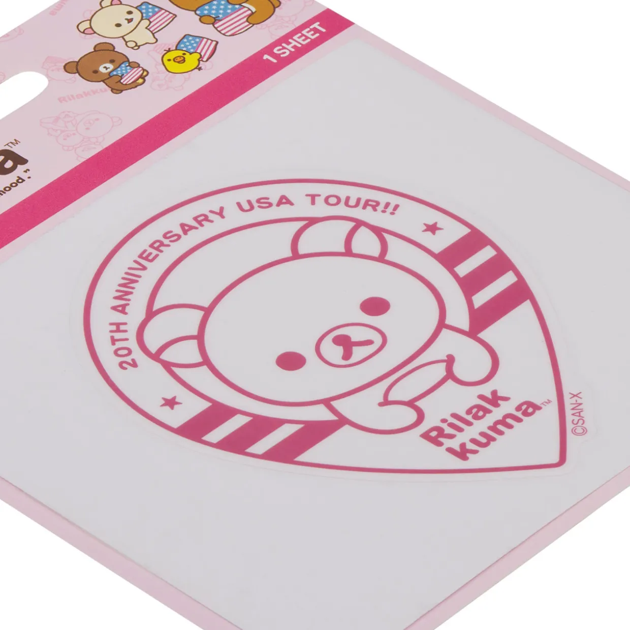 Rilakkuma 20th Anniversary USA Tour Drop Pin Decal - Red | Stickers | Stationery