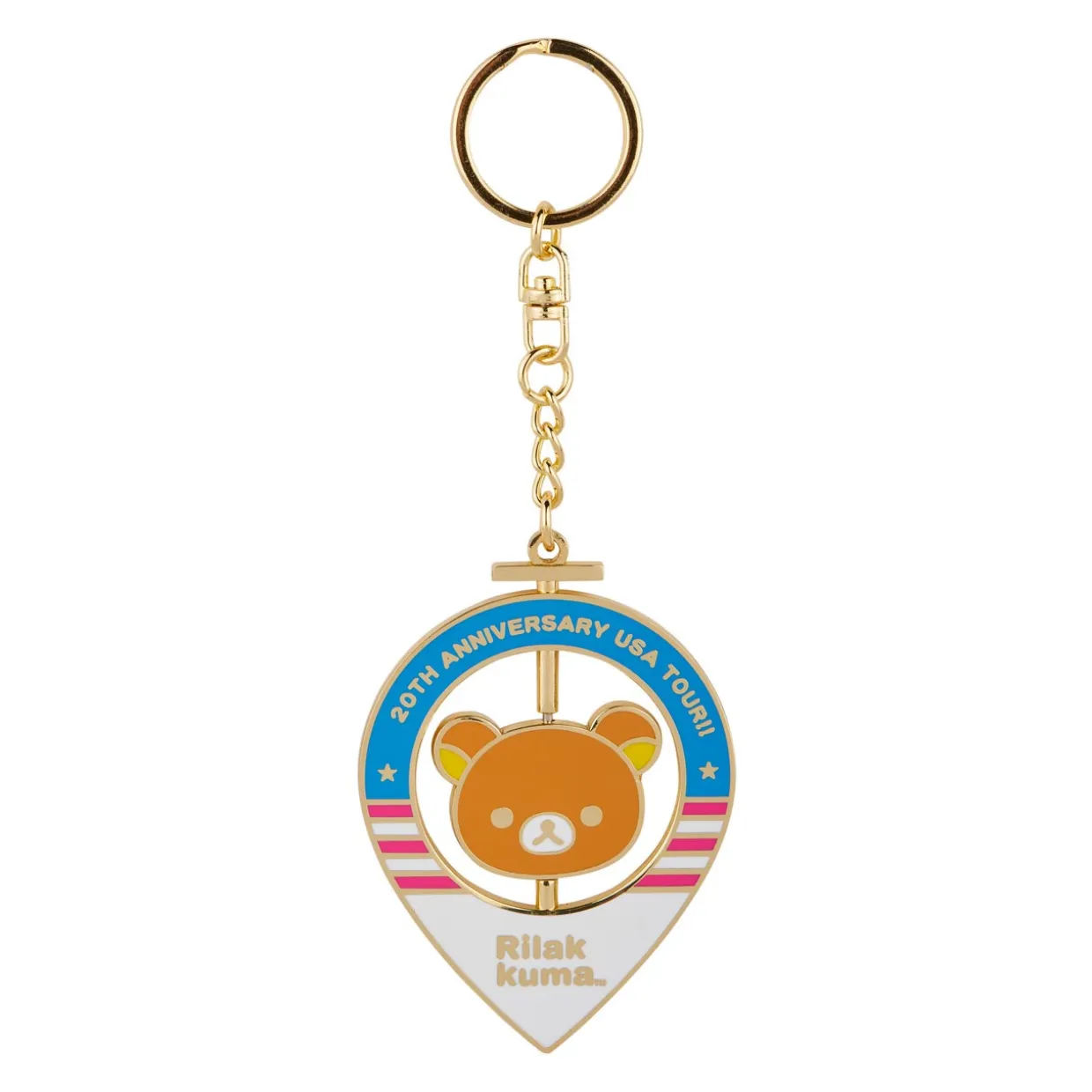 Rilakkuma 20th Anniversary USA Tour Floating Enamel Keychain | Keychains