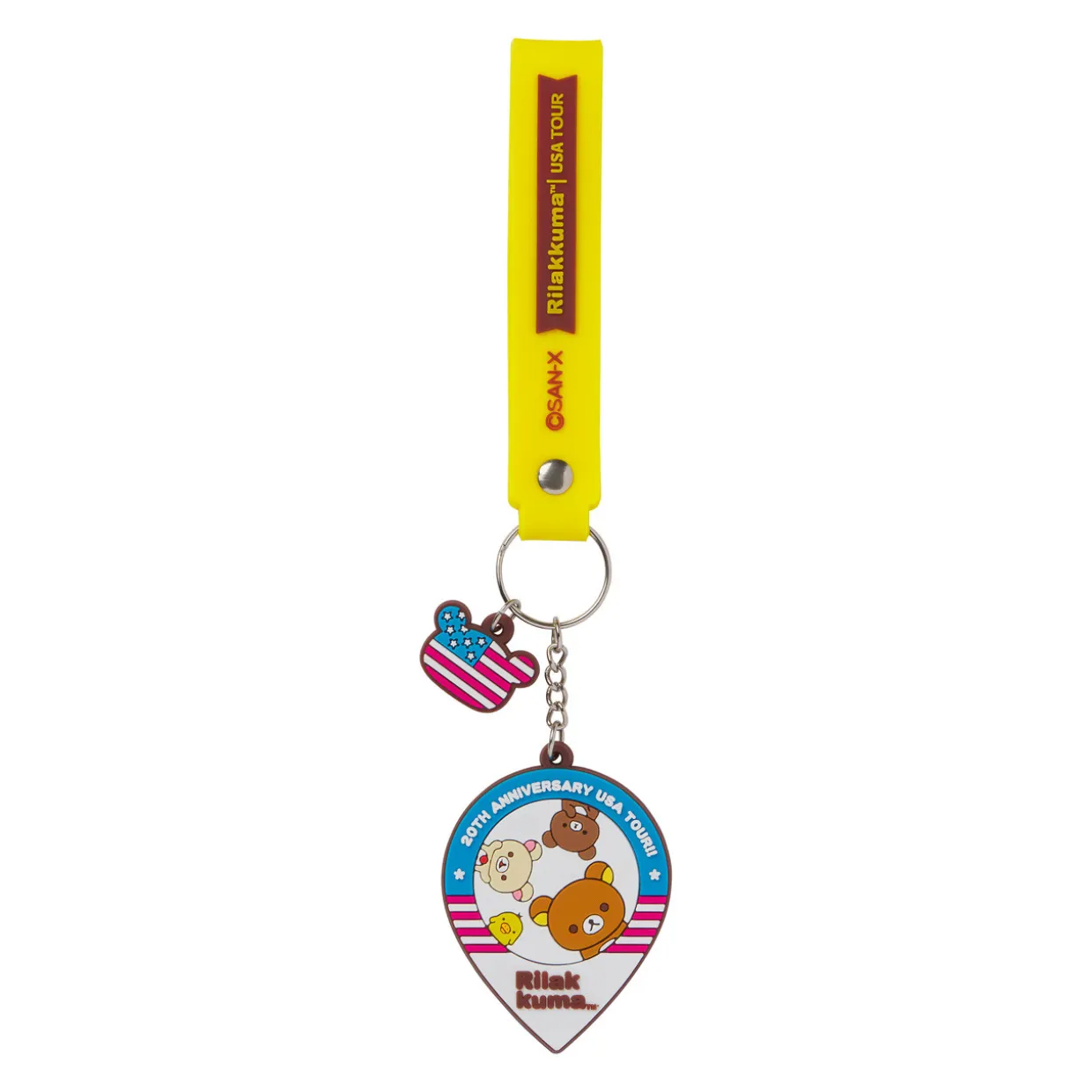 Rilakkuma 20th Anniversary USA Tour Keychain - Yellow | Keychains