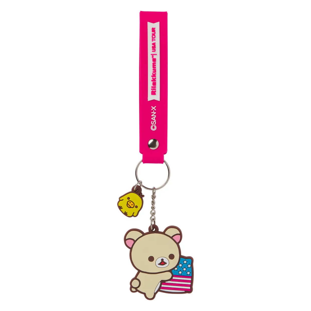 Rilakkuma 20th Anniversary USA Tour Ko Keychain - Pink | Keychains