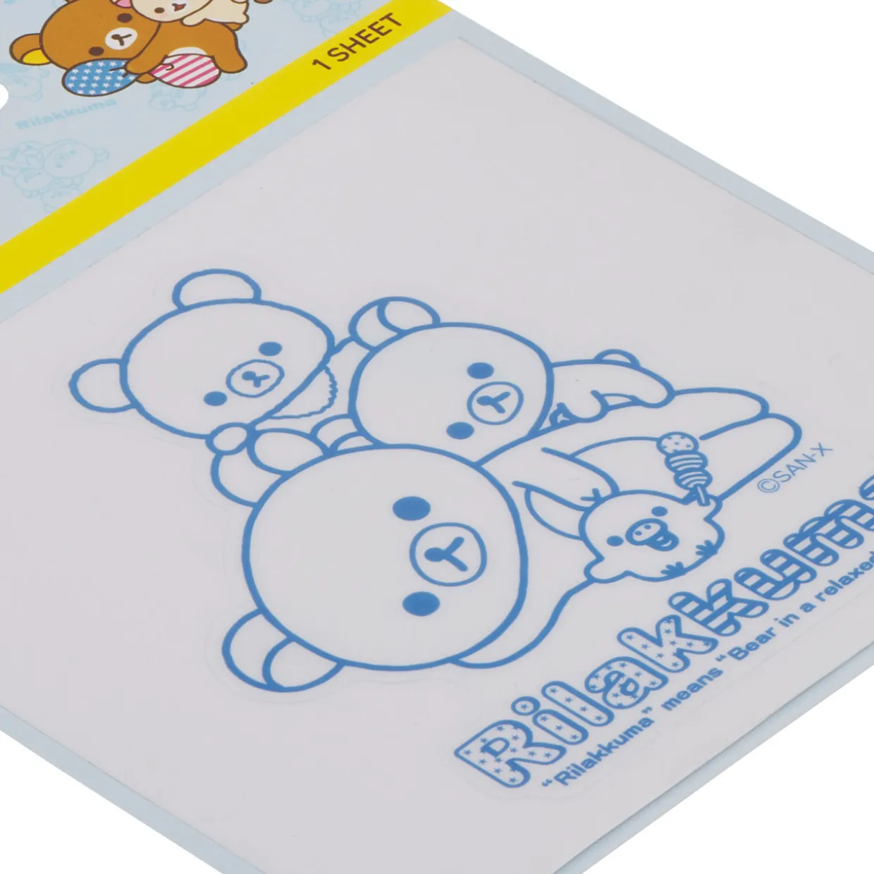 Rilakkuma 20th Anniversary USA Tour Sticker Decal - Blue | Stickers | Stationery