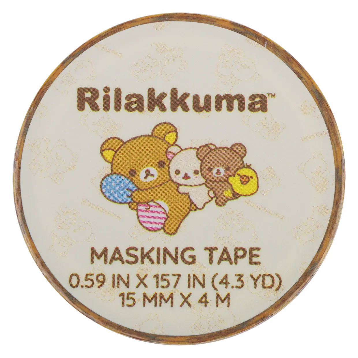 Rilakkuma 20th Anniversary USA Tour Washi Tape - Yellow | Stickers | Stationery