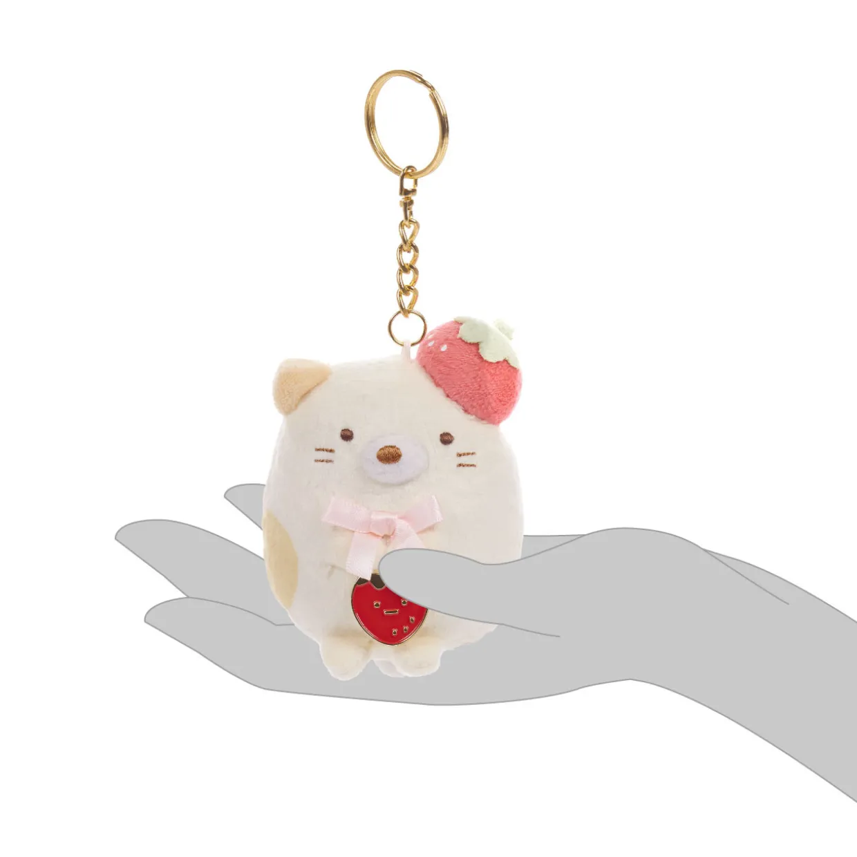 Sumikko Gurashi Sumikkogurashi Neko San-X Original Strawberry Series Keychain | Sumikkogurashi | Plush