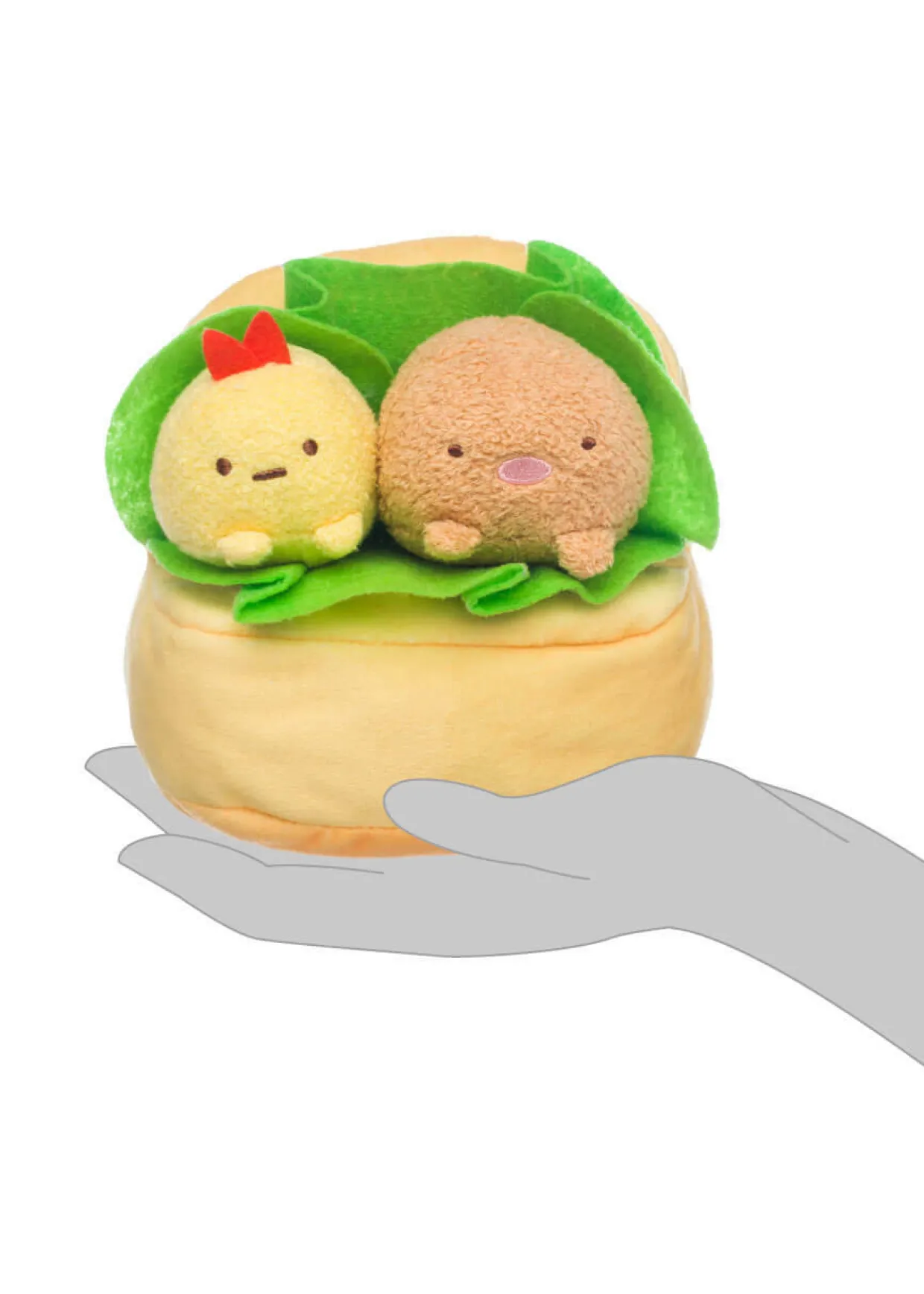 Sumikko Gurashi Sumikkogurashi San-X Original Tonkatsu and Ebi Sandwich Plush | Sumikkogurashi | Plush