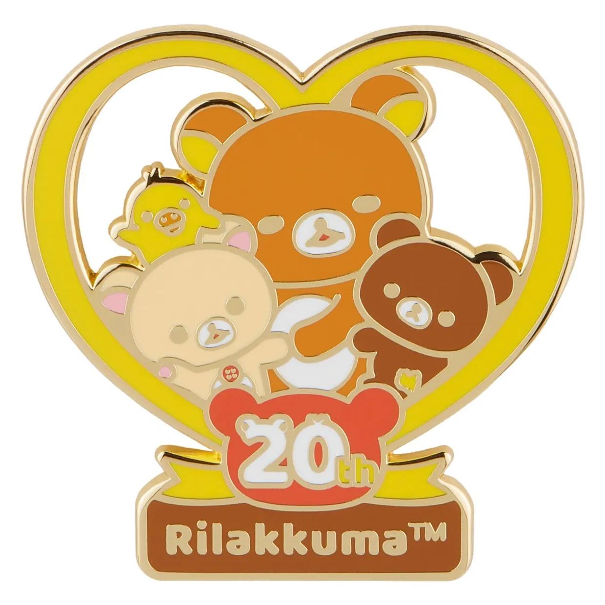 Rilakkuma 20th Anniversary Edition San-X Original Metal Pin | Rilakkuma | Keychains