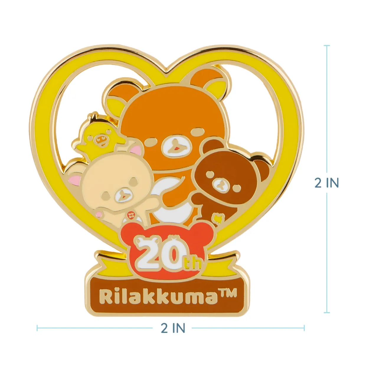 Rilakkuma 20th Anniversary Edition San-X Original Metal Pin | Rilakkuma | Keychains