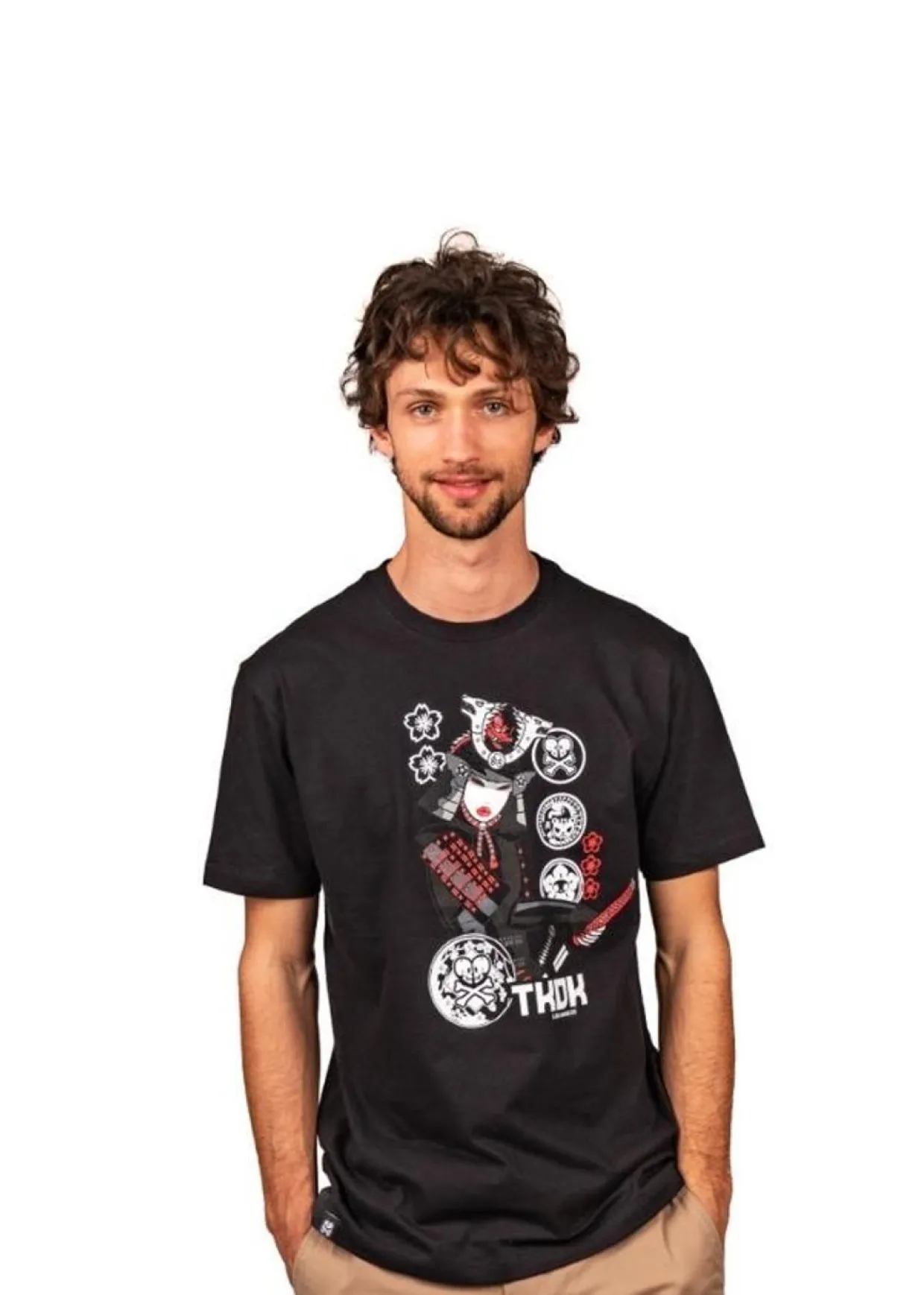 tokidoki Silver Samurai T-Shirt - Black | Apparel