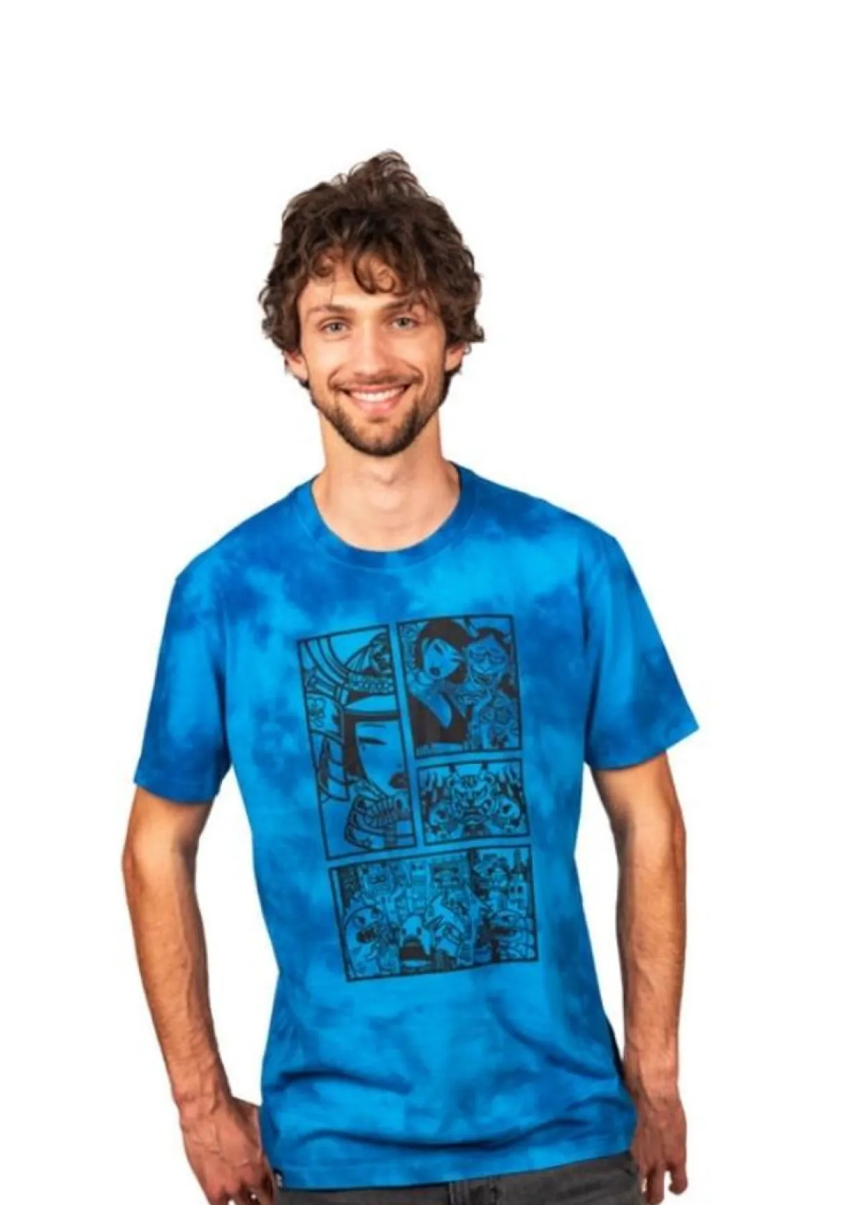 tokidoki Swirly T-Shirt - Tie Dye Blue | Apparel